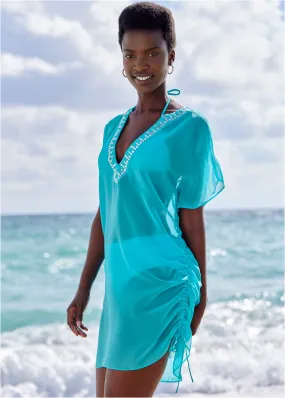 Adjustable Jeweled Tunic - Aqua Reef