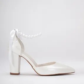 Agnes - Ivory Pearl Wedding Heels